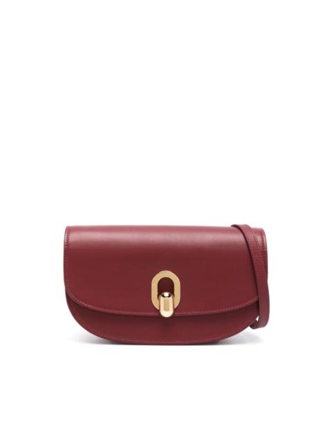 SAVETTE Tondo Crescent leather crossbody bag