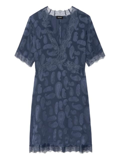 Zadig & Voltaire paisley-pattern V-neck dress