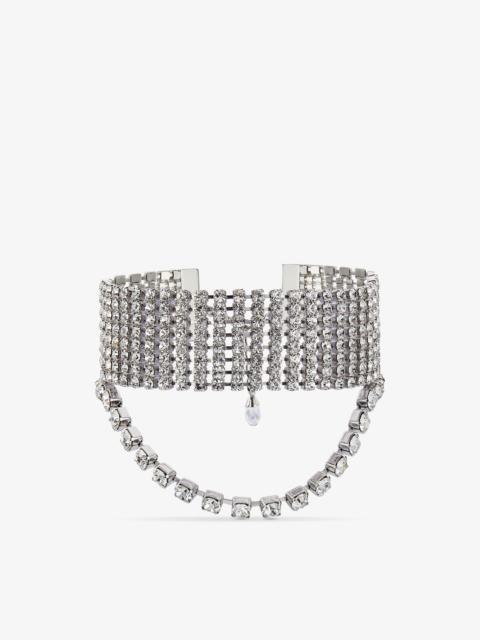 JIMMY CHOO Saeda Bracelet
Silver-Finish Crystal Mesh Bracelet