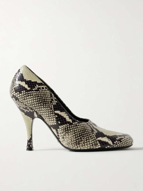 KHAITE Eva snake-effect leather pumps Snake print