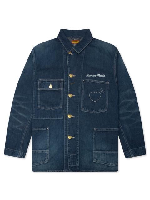 Human Made DENIM COVERALL JACKET - INDIGO