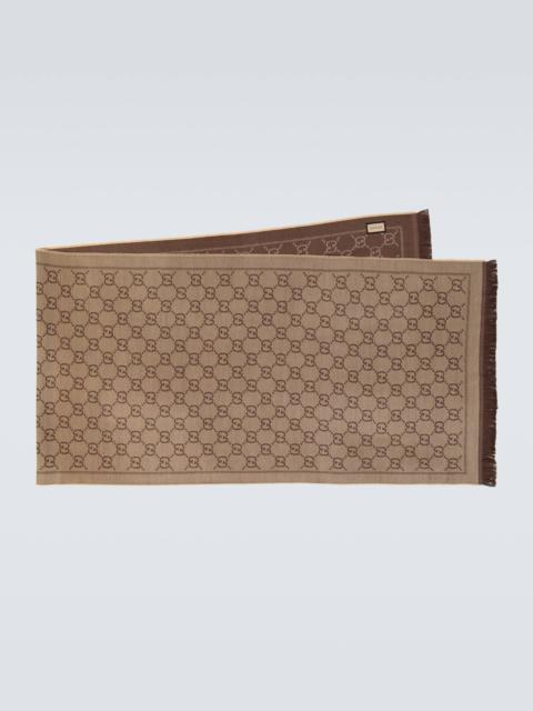 GUCCI GG wool jacquard scarf