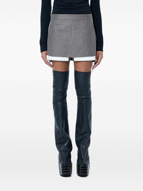 Rick Owens layered-hem mini skirt