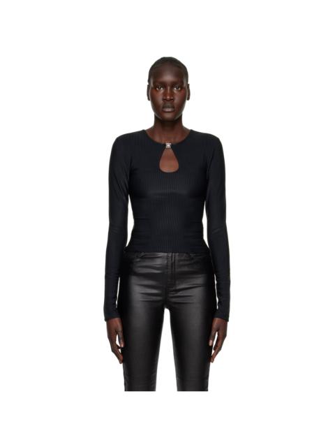 Ksubi Black Charmed Keyhole Long Sleeve T-Shirt