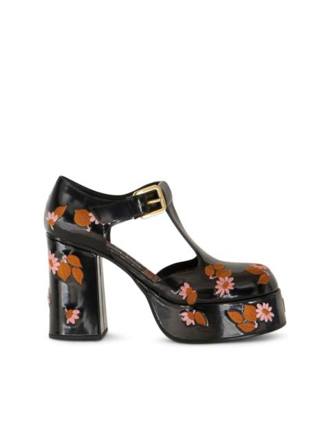 Etro Mary Jane 110mm embroidered pumps