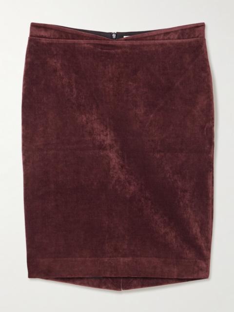 SHUSHU/TONG Crushed-velvet Mini Skirt