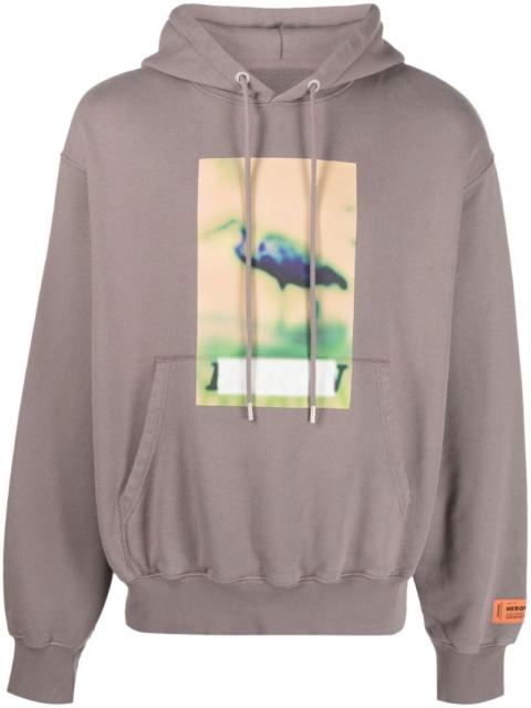 Heron Preston graphic-print drawstring hoodie