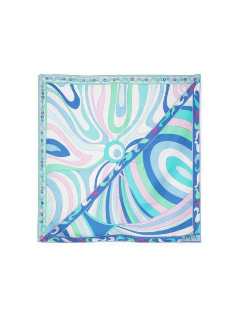 PUCCI geometric silk scarf