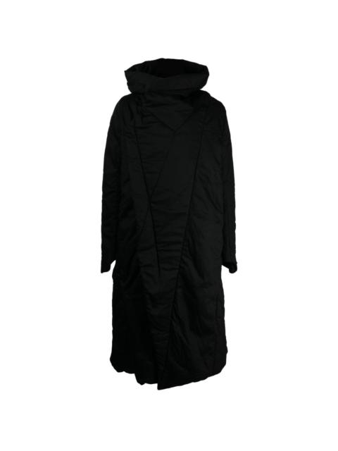bonded-seam hooded padded coat
