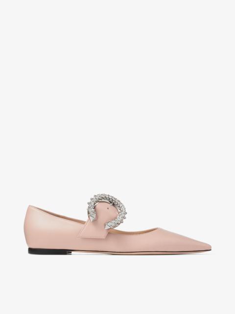 JIMMY CHOO Melva Ballerina
Macaron Nappa Leather d'Orsay Pumps with Crystal Buckle