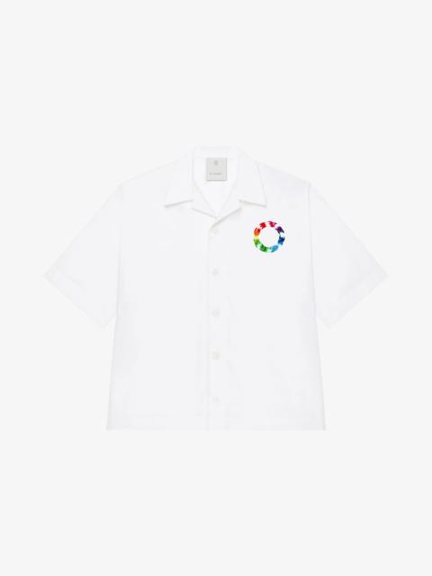Givenchy HAWAIIAN SHIRT IN POPLIN WITH GIVENCHY CIRCLE PRINT