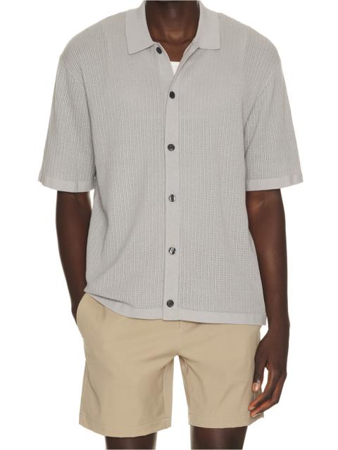 Theory Mesh Button Down Shirt