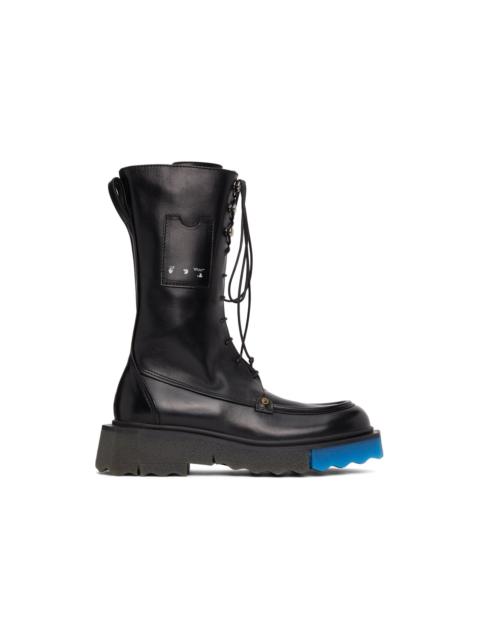 Off-White Black Sponge Combat Boot