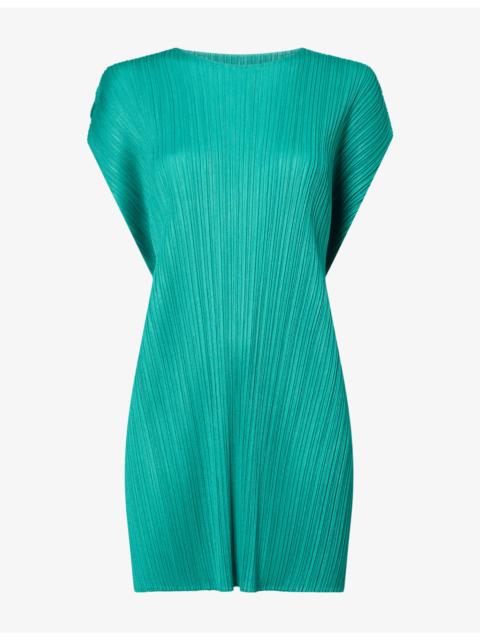 Pleats Please Issey Miyake Boxy-Fit Pleated Knitted Dress