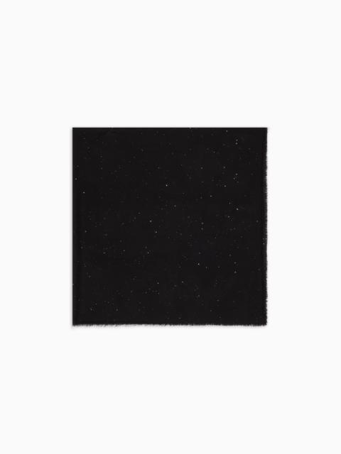 GIORGIO ARMANI GIORGIO’S WOOL STOLE WITH RHINESTONE APPLIQUÉS