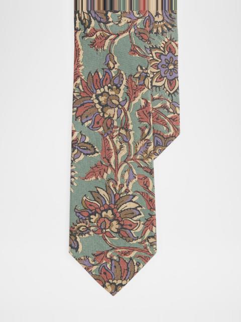 Ralph Lauren Men's Paisley-Print Silk and Linen Tie