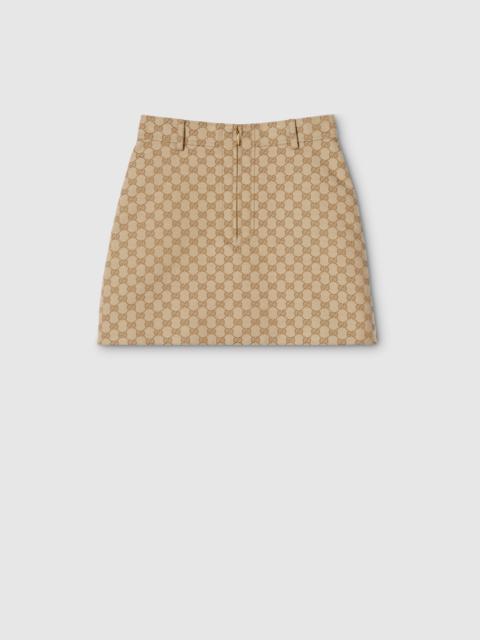 GUCCI GG cotton canvas jacquard fabric skirt