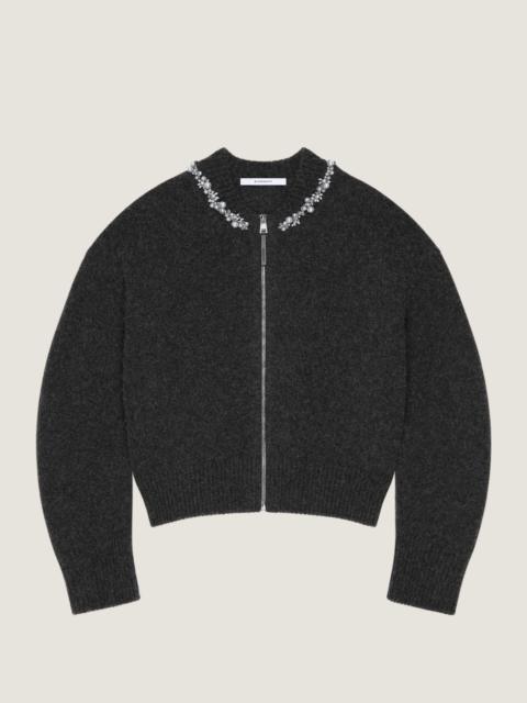 Givenchy EMBELLISHED COUTURE SEAM CARDIGAN IN ALPACA AND YAK WOOL