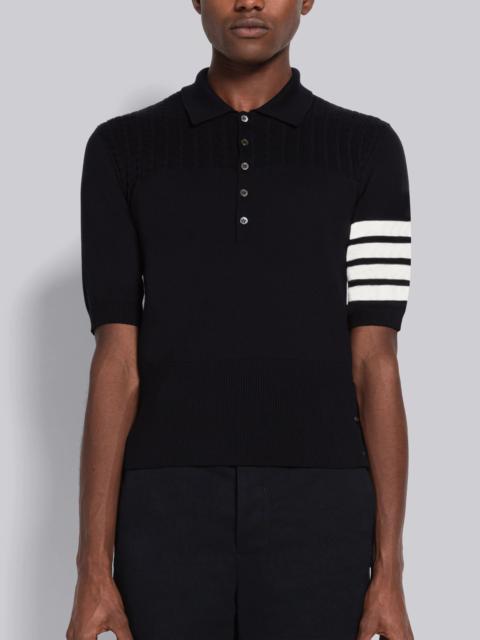 Thom Browne Jersey Stitch 4-Bar Short Sleeve Polo