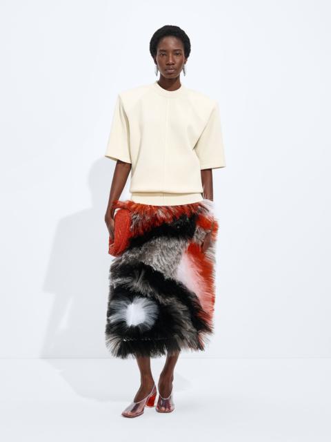 Bottega Veneta Fringed Embroidery Skirt