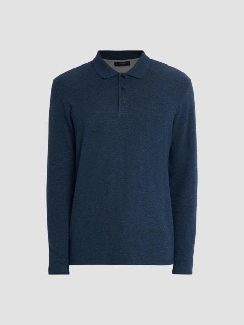 Vince Men's Heathered Double-Face Polo Shirt - Grey