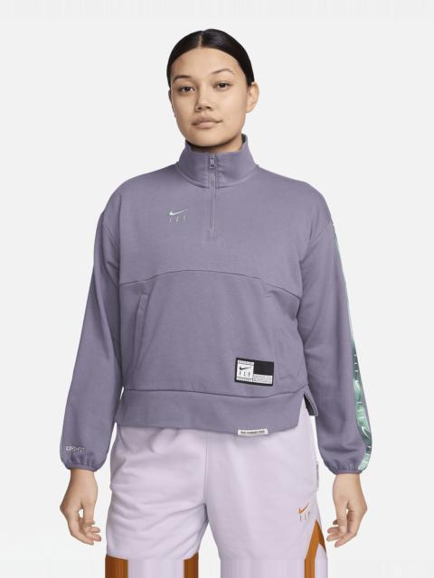 Nike Women's Swoosh Fly Dri-FIT Oversized 1/4-Zip French Terry Basketball Top
