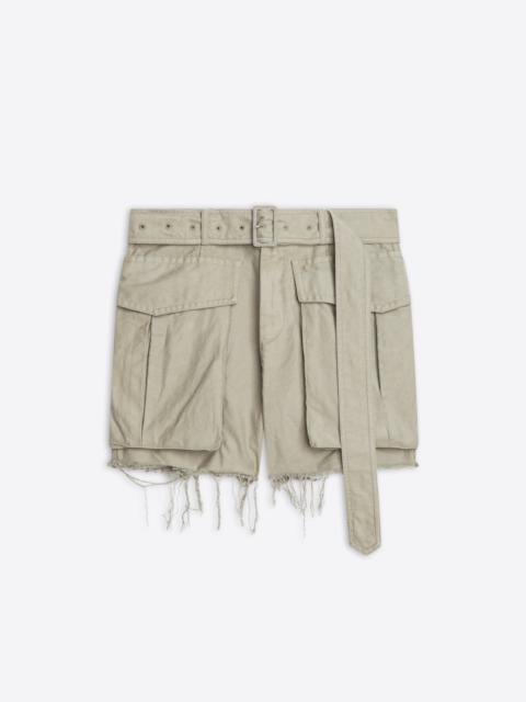 Dries Van Noten BELTED COTTON SHORTS