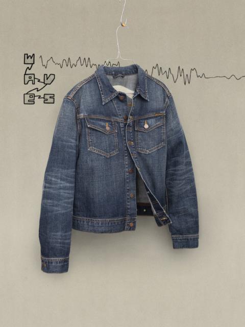 Nudie Jeans Conny Denim Jacket Big Wave Blue