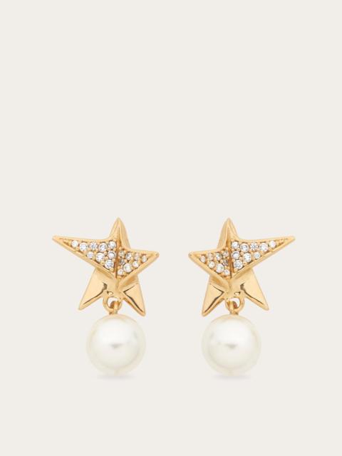 Star earrings with crystals