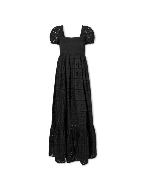 GANNI GANNI Broderie Anglaise Maxi Dress