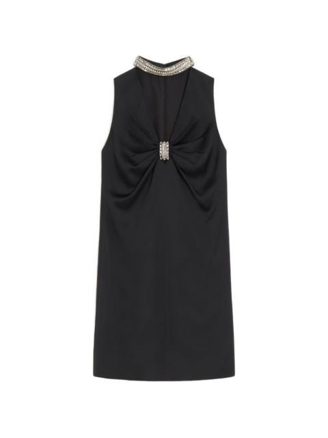 Valentino jewel-embellished ruffled dress