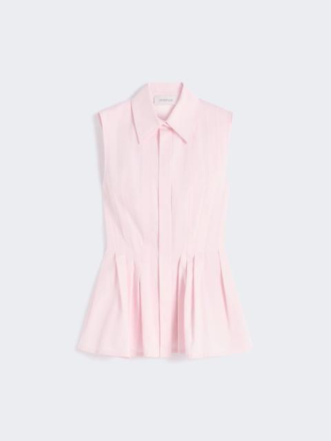 Sportmax Sleeveless heavy cotton canvas shirt - pink