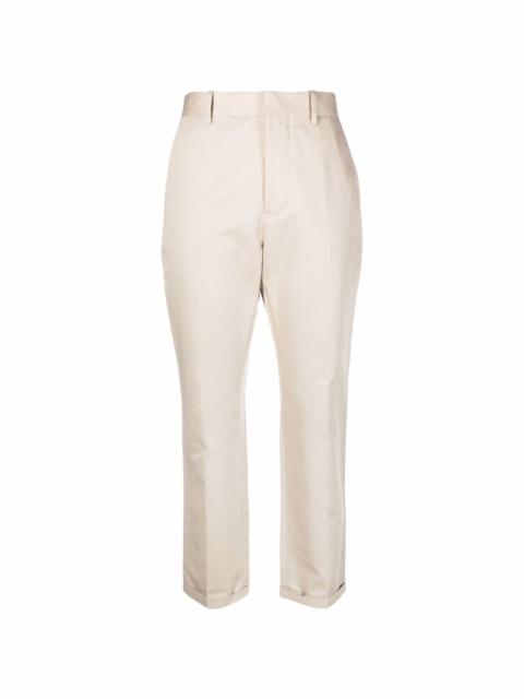 cropped straight-leg trousers