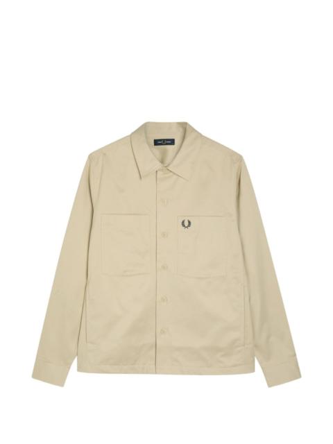 Fred Perry chest-pockets logo shirt jacket