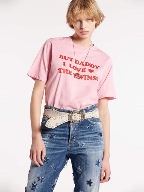 DSQUARED2 SUPER NEGATIVE DYED EASY T-SHIRT