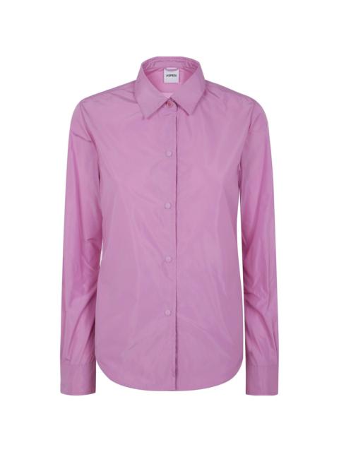 Aspesi curved-hem button-up shirt