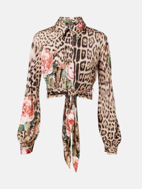 Roberto Cavalli Printed cropped shirt