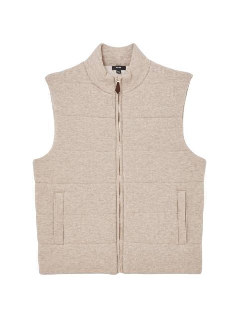 REISS Men's Otley Rib-Knit Vest - Oatmeal