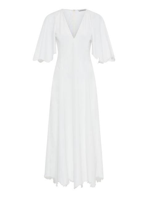 GABRIELA HEARST Ansel Midi Dress in White Sea Island Cotton