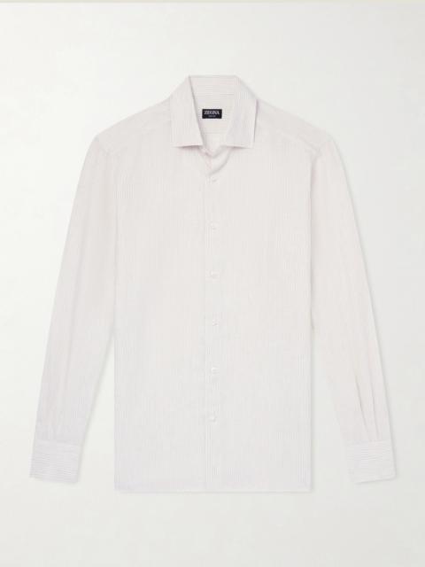 ZEGNA Striped Linen Shirt