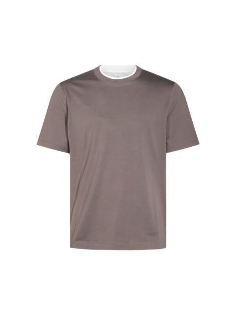 Brunello Cucinelli Brown Cotton T-shirt