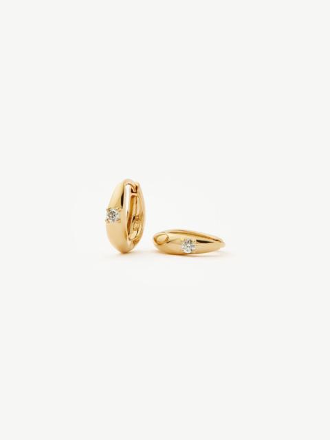 MISSOMA Solid Gold Diamond Dome Huggies