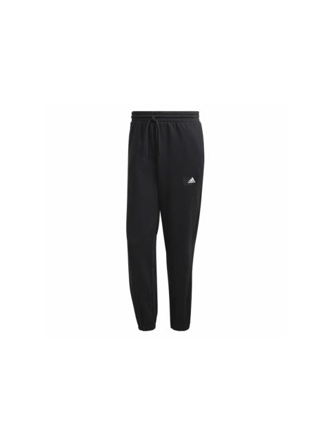 adidas adidas Essentials FeelVivid Cotton French Terry Straight-Leg Sweat Pants Black