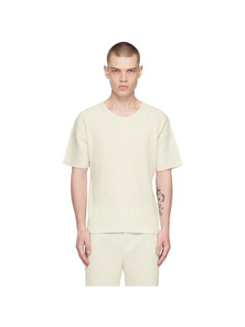 ISSEY MIYAKE White Color Pleats T-Shirt