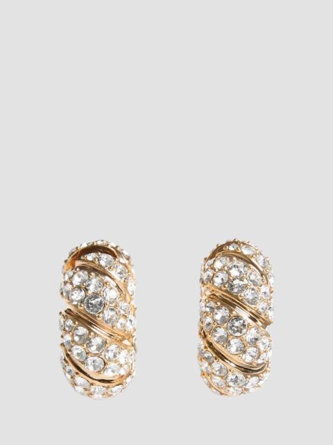 Valentino Women's Pas Plus Earrings in Metal, Enamel and Swarovski Crystals - Gold Crystal