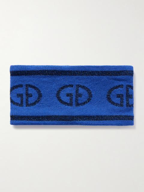 GOLDBERGH Lia Metallic Fleece-lined Wool-jacquard Headband