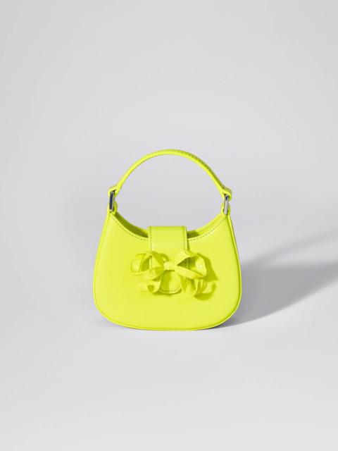 self-portrait Lime Crescent Bow Micro Bag