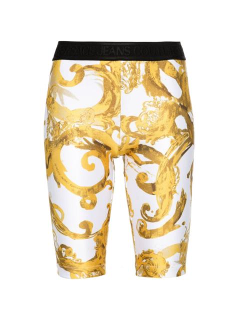 VERSACE JEANS COUTURE Watercolour Couture bicycle shorts