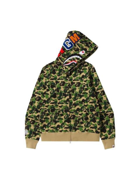 A BATHING APE® BAPE ABC Camo Shark Full Zip Hoodie 'Green'