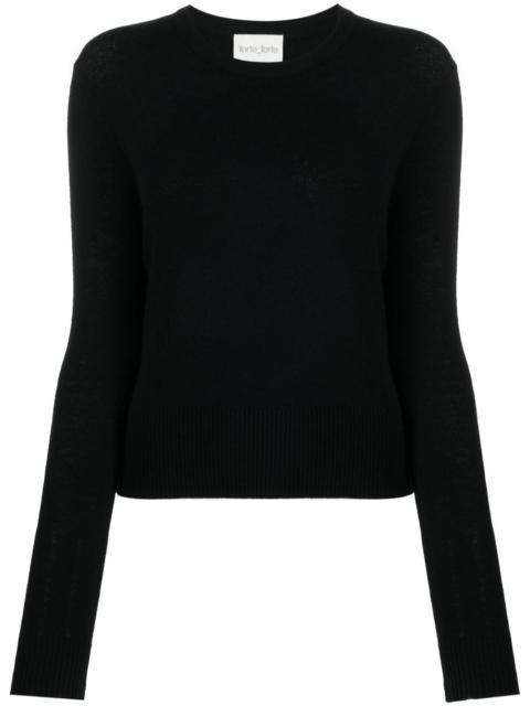 forte_forte crew-neck fine-knit jumper